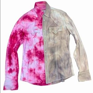 MENS SIZED SMALL TRUE RELIGION HAND DYED BUTTON DOWN